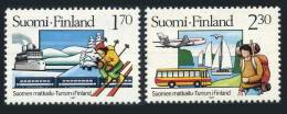 Finland 748-749, MNH. Mi 1011-1012. National Tourism, 100, 1987. Winter, Summer. - Unused Stamps