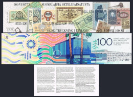 Finland 706 Ah Booklet, MNH. Mi 960-967 MH 15. Finnish Banknote Centenary, 1985. - Ungebraucht