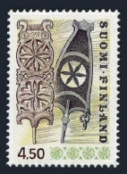 Finland 569a Perf 14, MNH. Michel 782C. Carved Wooden Distaffs, 1976. - Nuevos