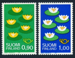 Finland 593-594,MNH.Michel 803-804. Nordic Cooperation,1977.Water Lily. - Nuovi