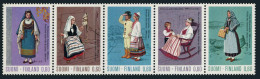 Finland 533-537a Strip, MNH. Michel 733-737. Regional Costume, 1973. - Unused Stamps