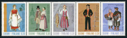 Finland 518-522a Strip, MNH. Michel 710-714. Regional Costume, 1972. - Unused Stamps