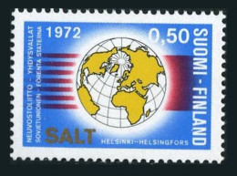 Finland 515, MNH. Mi 703. Strategic Arms Limitation Talks US-USSR Flags, 1972. - Unused Stamps