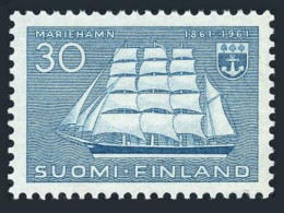 Finland 379, MNH. Michel 531. Mariehamn, 100th Ann.1960. Sailing Vessel Pommern. - Unused Stamps