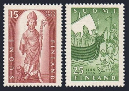 Finland 327-328, Lightly Hinged. Mi 439-440. Adoption Of Christianity-800, 1955. - Unused Stamps
