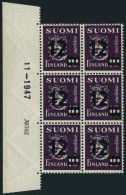 Finland 275 Block 6/margin, MNH. Michel 348. Arms Of Republic, New Value 1948. - Unused Stamps