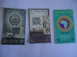 EGYPT UAR   3  MNH   STAMPS  ANNIVERSARIES - Autres & Non Classés