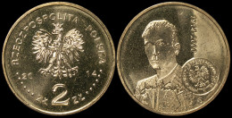 Poland. 2 Zloty. 2014 (Coin KM#Y.901. Unc) Professor Jan Karski - Pologne
