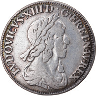 Monnaie, France, Louis XIII, 1/4 Écu 2e Poinçon De Warin, Buste Drapé Et - 1610-1643 Lodewijk XIII Van Frankrijk De Rechtvaardige