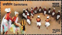 INDIA, 2022, MNH, MUSIC, COSTUMES, DANCING, REALTIONS WITH TURKMENISTAN,1v - Baile