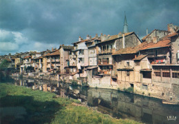 CPM - R - CANTAL - AURILLAC - VIEILLES MAISONS SUR LES BORDS DE LA JORDANNE - Aurillac