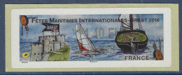 Vignette De Distributeur LISA - ATM - Fêtes Maritimes Internationales - Brest - Bateau - Autres (Mer)