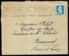 Lettre Avec Timbre PASTEUR N° 177 YT Seul Sur Lettre, Flamme Paris 114 "Utilisez La Poste Aérienne..." - 1922-26 Pasteur