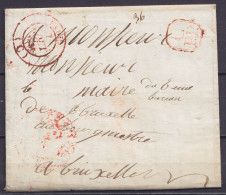 L. Càd PARIS /7 AOUT 1836 Pour BRUXELLES - Marque [C / P.P] (Correspondance / Port Payé) (au Dos: Griffe [FRANCE / PAR M - 1830-1849 (Belgica Independiente)