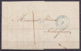 L. Càd BRUXELLES /26 OCT 1848 Pour AUDERGHEM - Griffe "C.C." (correspondance Cantonale) - Port "I" - 1830-1849 (Unabhängiges Belgien)