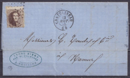 L. Affr. N°14A Lpts "78" Càd CHATELINEAU /13 AOUT 1864 Pour NAMUR (au Dos: Càd Arrivée NAMUR) - 1863-1864 Medallions (13/16)