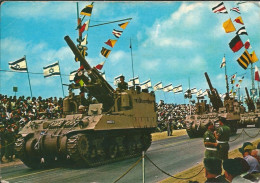 Judaica    Z H L  ISRAEL DEFENCE  FORCES  NEW CANNON  AT INDEPENDENCE DAY PARADE - Israel