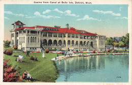 ETATS-UNIS - Casino From Canal At Belle Isle - Detroit - Mich - Vue Panoramique - Animé - Carte Postale Ancienne - Detroit