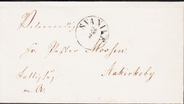 1861. DANMARK. Official. Very Beautiful Small Official Cover To Pastor Mossin, Aakirkeby Cancelled SVANEKE... - JF543830 - ...-1851 Voorfilatelie