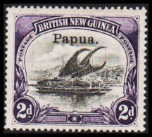 1907. PAPUA. Lakatoi. Overprinted Papua. 2 D. Hinged. (Michel 19y) - JF543838 - Papua New Guinea