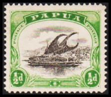 1907-1910. PAPUA. Lakatoi.  ½ D. Perforated 11 And With Laying Watermark. Never Hinged. (Michel 25 YA) - JF543840 - Papouasie-Nouvelle-Guinée