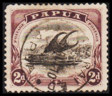 1907-1910. PAPUA. Lakatoi.  2 D. Perforated 11 And With Laying Watermark.  (Michel 27 YA) - JF543842 - Papua New Guinea