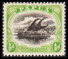 1907-1910. PAPUA. Lakatoi.  ½ D. Perforated 11. Never Hinged. (Michel 32 A) - JF543843 - Papua New Guinea