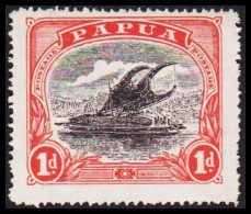 1916-1931. PAPUA. Lakatoi.  1 D. Perforated 14. Never Hinged. (Michel 49) - JF543845 - Papua New Guinea
