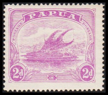 1911-1915. PAPUA. Lakatoi.  2 D. Perforated 12½. Never Hinged. (Michel 42 A) - JF543847 - Papua New Guinea