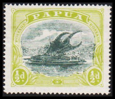 1916-1931. PAPUA. Lakatoi.  ½ D. Perforated 14. Hinged. (Michel 48) - JF543850 - Papua New Guinea