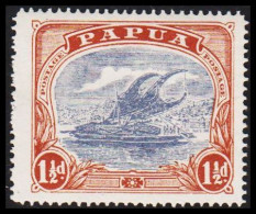 1916-1931. PAPUA. Lakatoi.  1½ D. Perforated 14. Hinged. (Michel 51) - JF543852 - Papua New Guinea