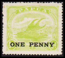 1917. PAPUA. Lakatoi.  ONE PENNY Overprint On ½ D. Hinged. (Michel 63) - JF543859 - Papouasie-Nouvelle-Guinée