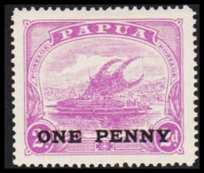 1917. PAPUA. Lakatoi.  ONE PENNY Overprint On 2 D. Never Hinged. (Michel 64) - JF543860 - Papouasie-Nouvelle-Guinée