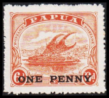 1917. PAPUA. Lakatoi.  ONE PENNY Overprint On 6 D. Never Hinged. (Michel 67) - JF543863 - Papua New Guinea