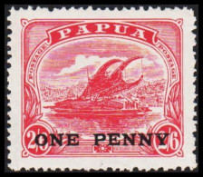 1917. PAPUA. Lakatoi.  ONE PENNY Overprint On 2/6. Never Hinged. (Michel 68) - JF543864 - Papua New Guinea