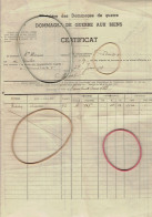 Haine-Saint-Pierre : Certificat De Dommages De Guerre Aux Biens Délivré Par M. Thomas, Receveur à Binche (1948) - Documents Historiques