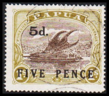 1931. PAPUA. Lakatoi.  5 D FIVE PENCE Overprint On 1 S.  (Michel 74) - JF543866 - Papua New Guinea