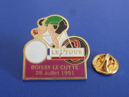 Pin's Le Tour De France - Boissy Le Cutte 28 Juillet 1991 - étape Vélo Course Cycliste (PN53) - Cyclisme