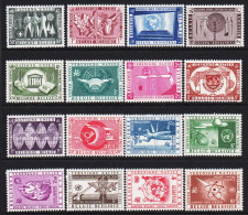 1958. BELGIE. World Exhibition Bruxelles - UN Participation Complete Set With 16 Stamps... (Michel 1100-1115) - JF543909 - Unused Stamps
