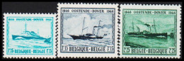 1946. BELGIE. FOstende–Dover In Complete Set Never Hinged.  (Michel 755-757) - JF543929 - Unused Stamps