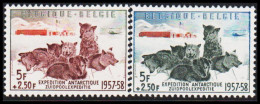 1957. BELGIE. Belgian Southpol Expedition Complete Set With 2 Stamps Never Hinged. (Michel 1072-1073) - JF543943 - Nuevos