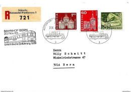 276 - 78 - Enveloppe Recommandée Avec Oblit Spéciale "Bahnhof Bern 1965" - Marcophilie