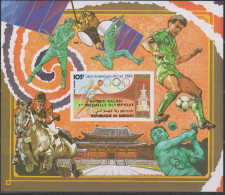 Olympics 1988 - Soccer - Tennis - SPACE - DJIBOUTI - S/S Imperf. Ovp MNH - Verano 1988: Seúl