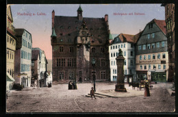 AK Marburg A. Lahn, Gasthaus Zum Alten Ritter Und Rathaus Am Markt  - Marburg