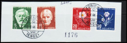 1946. HELVETIA - SCHWEIZ. PRO JUVENTUTE Complete Set On Small Piece.  - JF543978 - Oblitérés