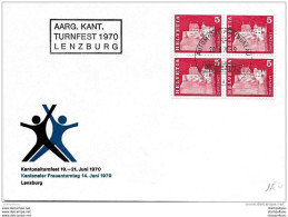 49 - 78 - Enveloppe Avec Oblit Spéciale "Aarg.Kant. Turnfest 1970 Lenzburg" - Marcophilie