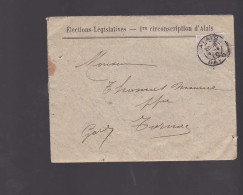 1 Ct Type Blanc Tarif Imprimé électoral Alais (Gard) Pour Tornac ,avec Document électoral Et Bulletin De Vote ; - 1900-29 Blanc