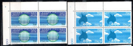 ITALIA REPUBBLICA ITALY REPUBLIC 1987 LAVORO ITALIANO ITALIAN LABOUR SERIE COMPLETA QUARTINA ANGOLO DI FOGLIO BLOCK MNH - 1981-90: Neufs