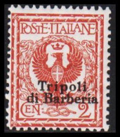 1909. TRIPOLI. Tripoli Di Barberia Overprint On CENT 2, Never Hinged.  (Michel 2) - JF544013 - Tripolitaine