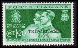 1930. TRIPOLITANIA. Wedding Umberto And Maria José CENT 20 Never Hinged.  (Michel 100) - JF544022 - Tripolitania